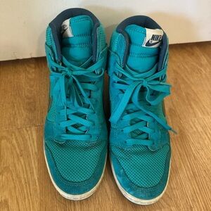 Nike Teal High-Top Wedge Sneakers